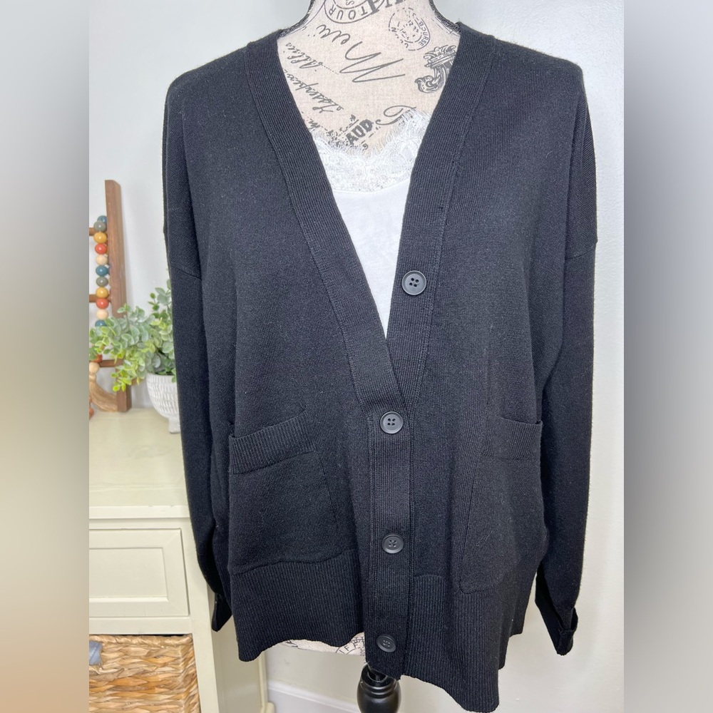 Brand New-Siani Milano Cardigan Sweater with Faux Lace Top